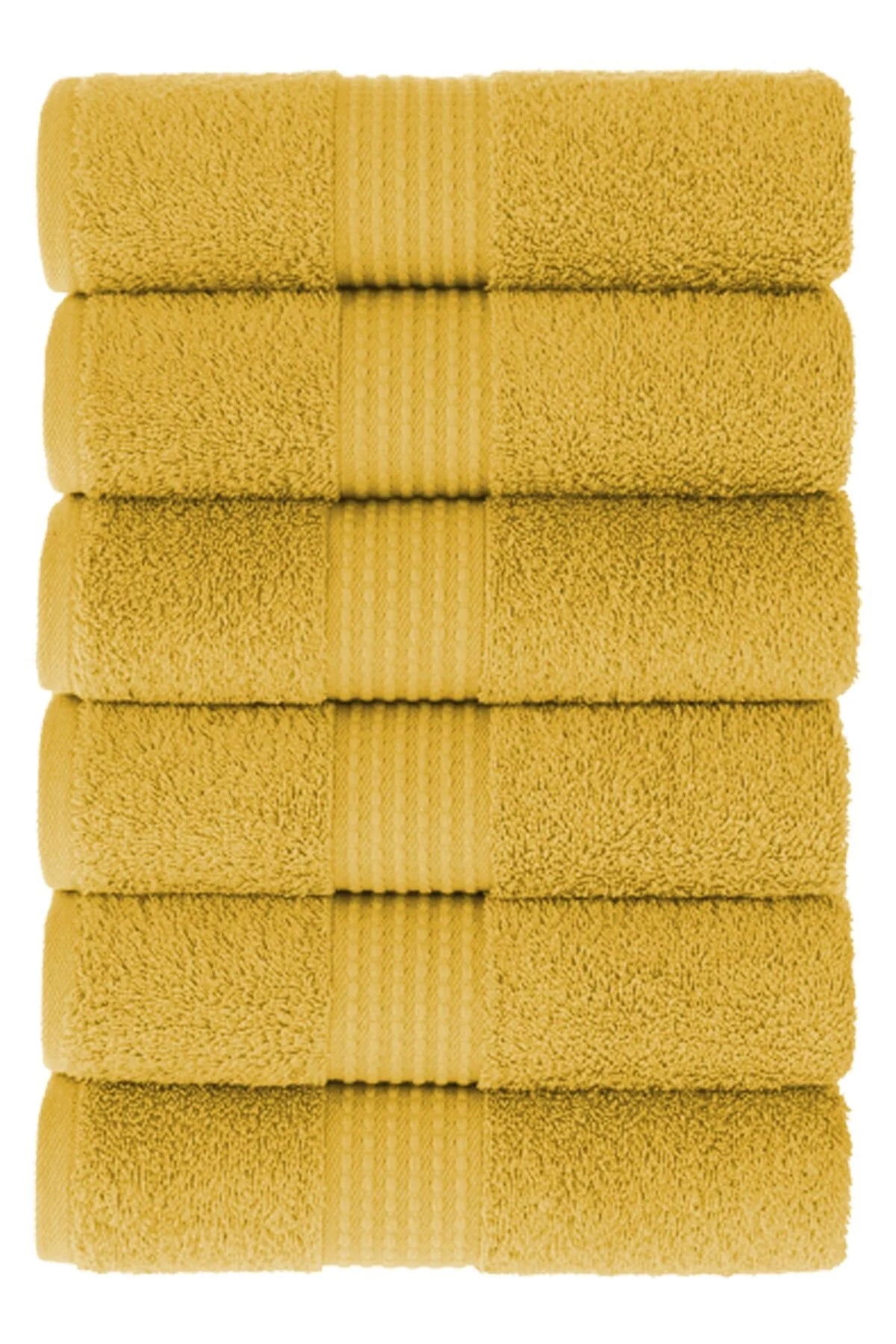 MAURA HOME Luxury Hand Towel Set 100% Cotton Hotel & Spa Quality 6 Large Hand Towels 50 x 100 cm Quick Drying Terry Towels. Soft, Plush and Highly Absorbent Gray