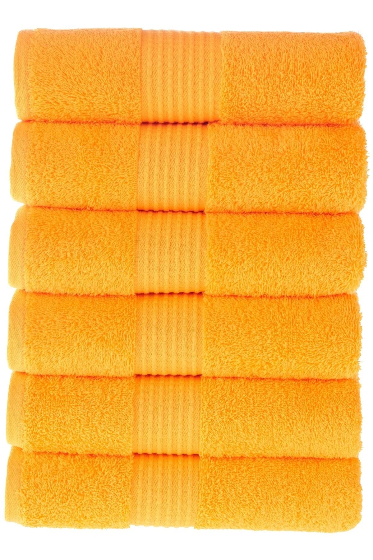 MAURA HOME Luxury Hand Towel Set 100% Cotton Hotel & Spa Quality 6 Large Hand Towels 50 x 100 cm Quick Drying Terry Towels. Soft, Plush and Highly Absorbent Brown
