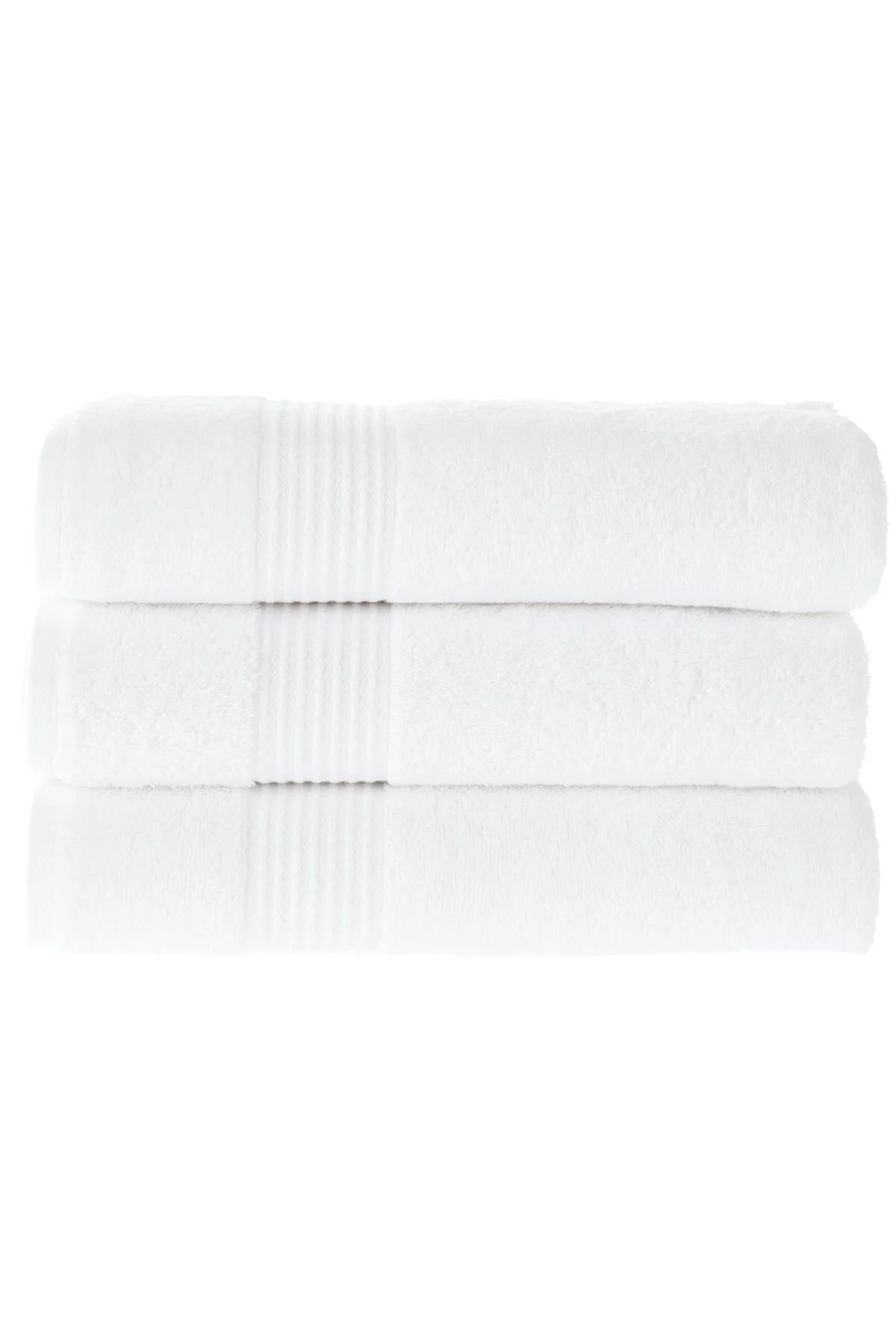 MAURA HOME Luxury Bath Towel Set 100% Cotton Hotel & Spa Quality 3 Large Bath Towels 70 x 140 cm Quick Drying Terry Towels Soft, Plush and Highly Absorbent White