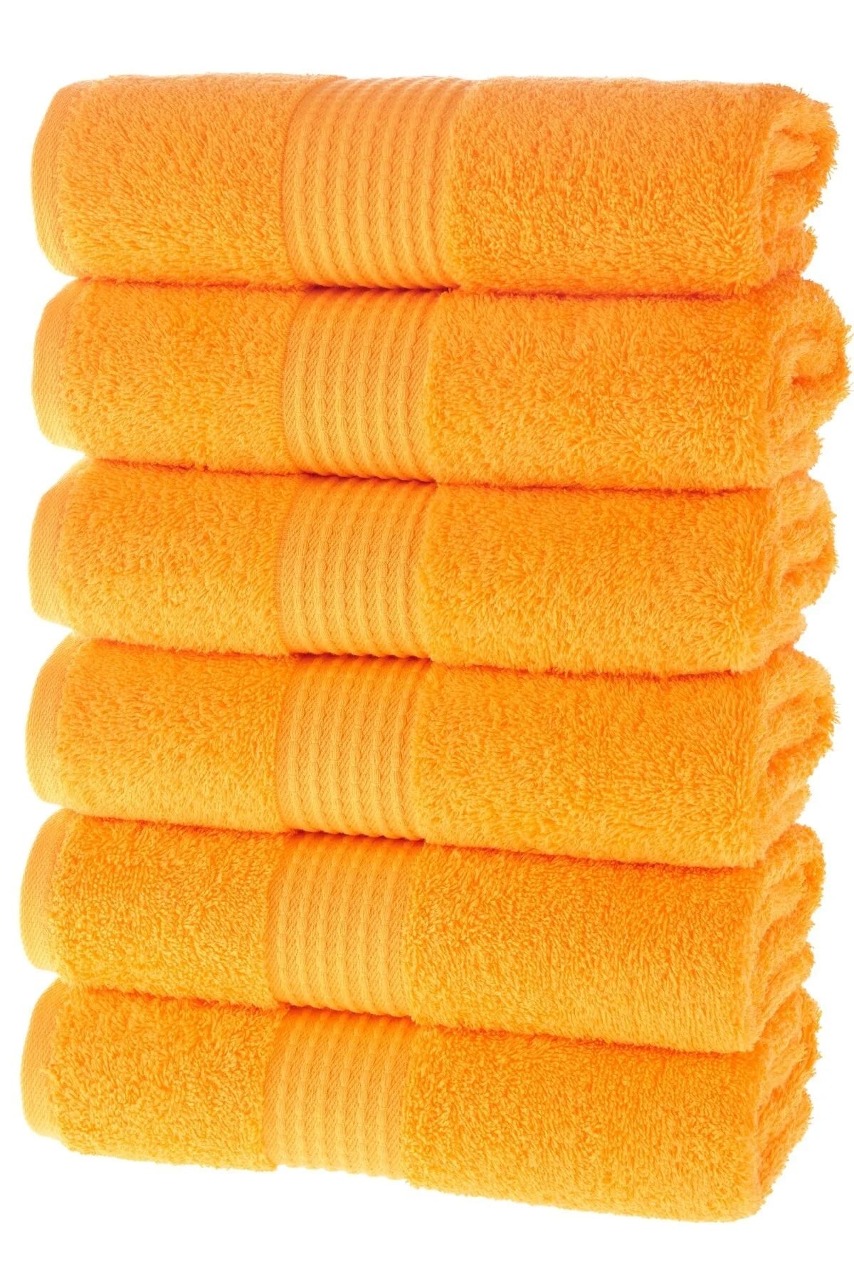 MAURA HOME Luxury Hand Towel Set 100% Cotton Hotel & Spa Quality 6 Large Hand Towels 50 x 100 cm Quick Drying Terry Towels. Soft, Plush and Highly Absorbent Brown