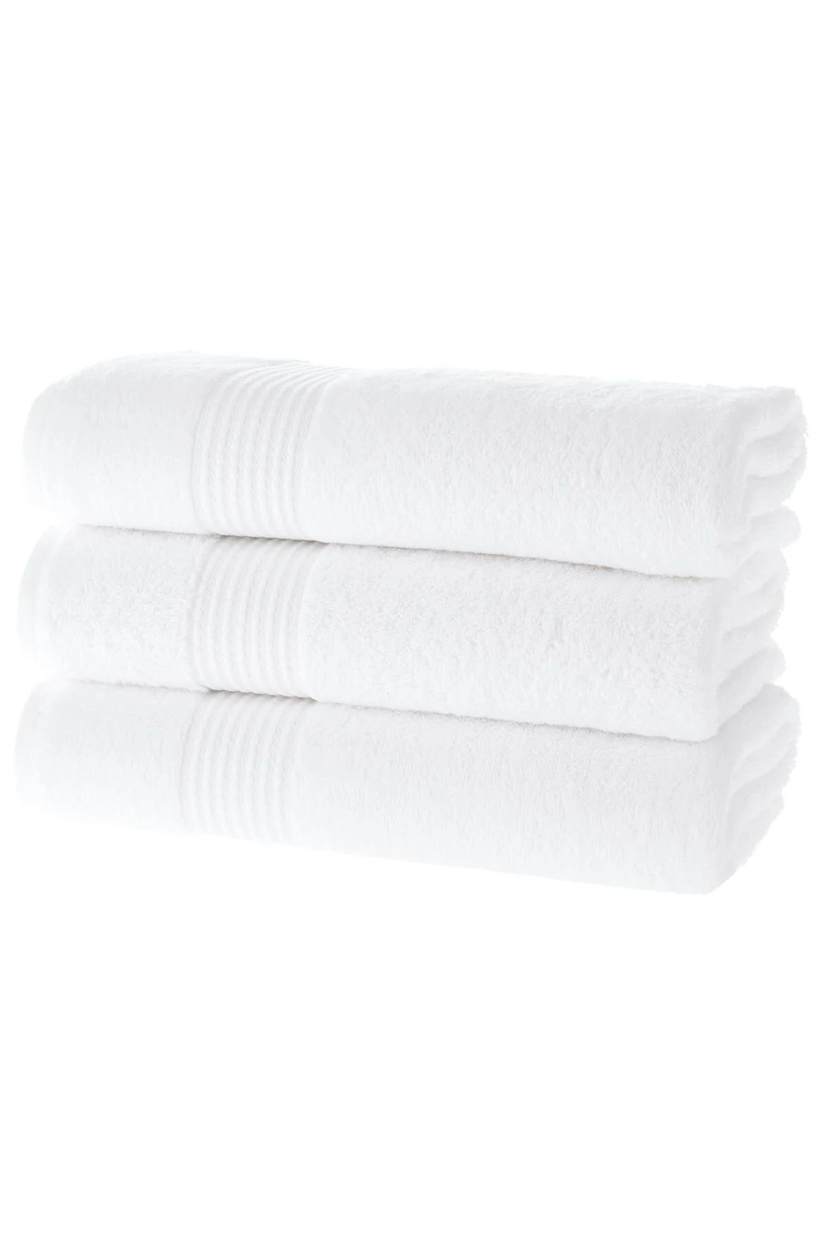 MAURA HOME Luxury Bath Towel Set 100% Cotton Hotel & Spa Quality 3 Large Bath Towels 70 x 140 cm Quick Drying Terry Towels Soft, Plush and Highly Absorbent White