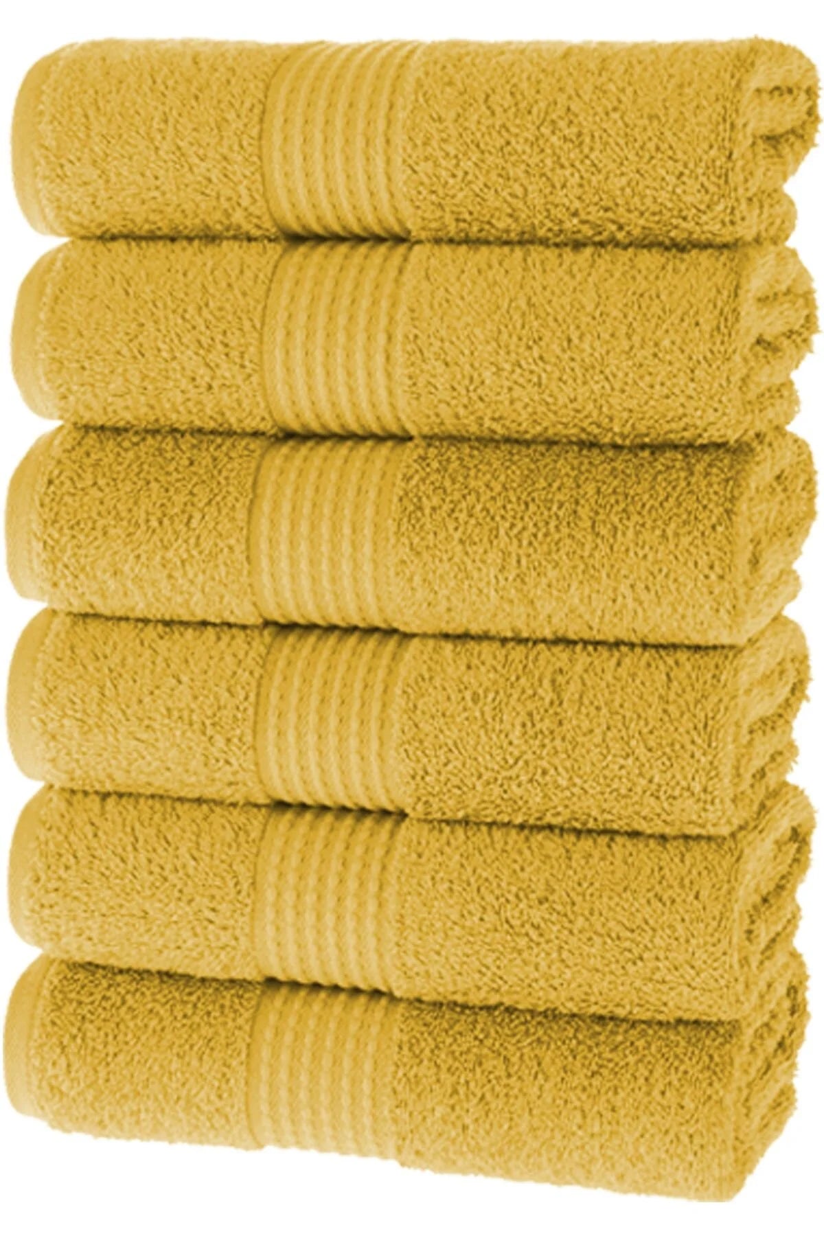 MAURA HOME Luxury Hand Towel Set 100% Cotton Hotel & Spa Quality 6 Large Hand Towels 50 x 100 cm Quick Drying Terry Towels. Soft, Plush and Highly Absorbent Gray