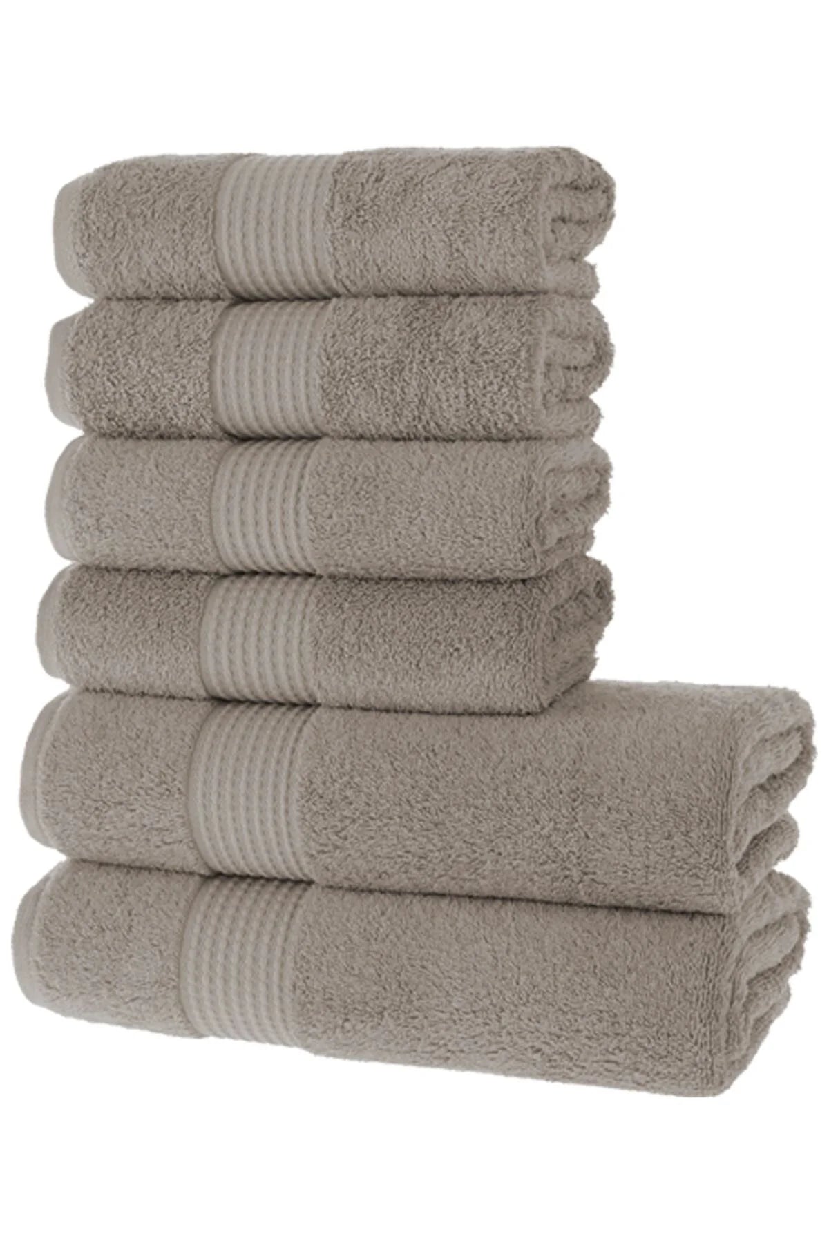 MAURA HOME Luxury Bath Towel Set 100% Cotton Hotel & Spa Quality 2 Large Bath Towels 70 x 140 cm 4 Large Hand Towels 50 x 100 Quick Drying Terry Towels Soft, Plush and Highly Absorbent Black