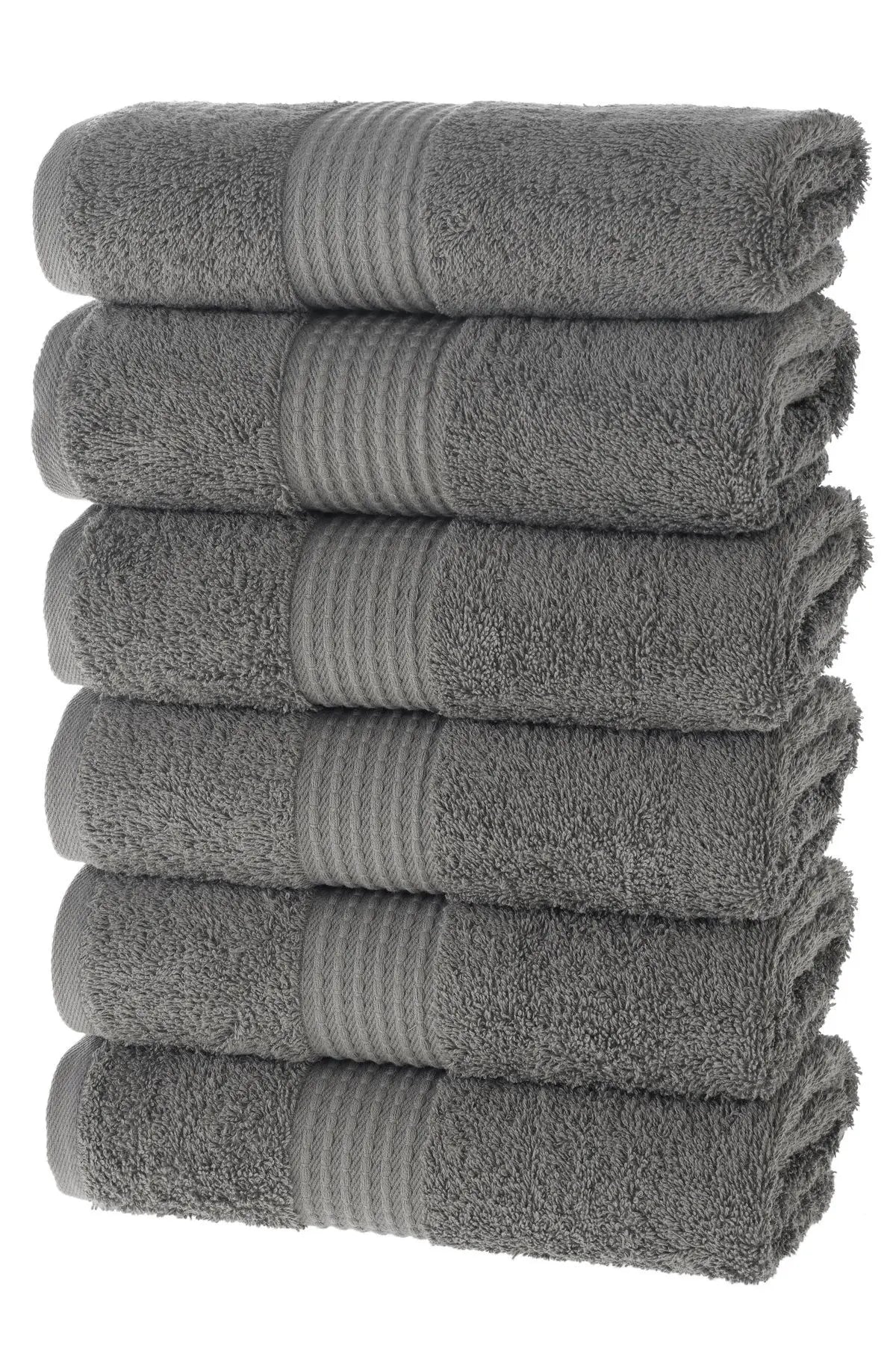 MAURA HOME Luxury Hand Towel Set 100% Cotton Hotel & Spa Quality 6 Large Hand Towels 50 x 100 cm Quick Drying Terry Towels. Soft, Plush and Highly Absorbent