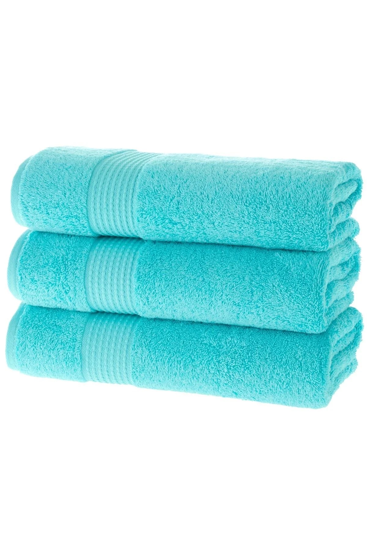 MAURA HOME Luxury Bath Towel Set 100% Cotton Hotel & Spa Quality 3 Large Bath Towels 70 x 140 cm Quick Drying Terry Towels Soft, Plush and Highly Absorbent Turquoise