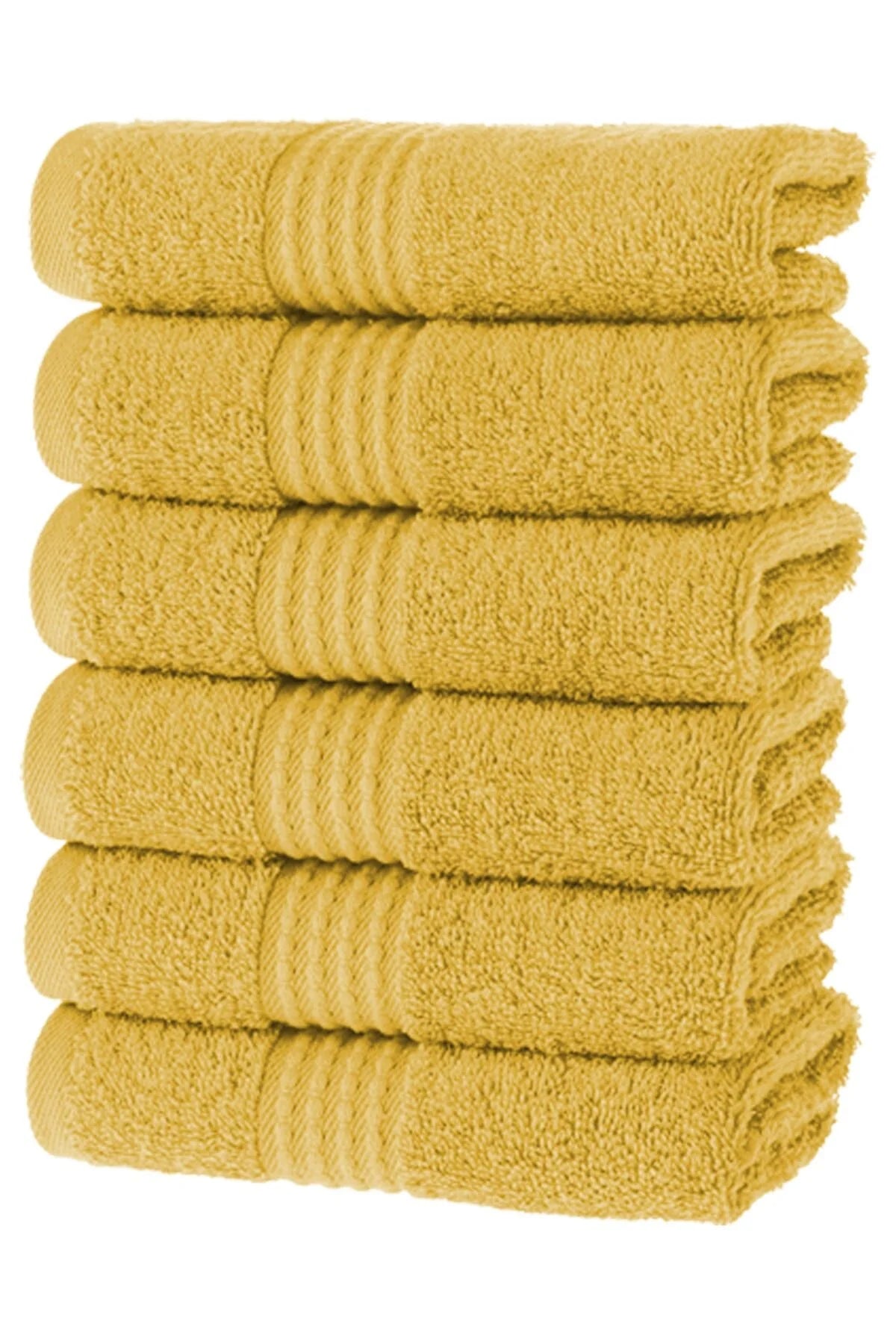 MAURA HOME Luxury Guest Towels Set 100% Cotton Hotel & Spa Quality 6 Large Guest Towels 30 x 50 Quick Drying Terry Towels. Soft, Plush and Highly Absorbent